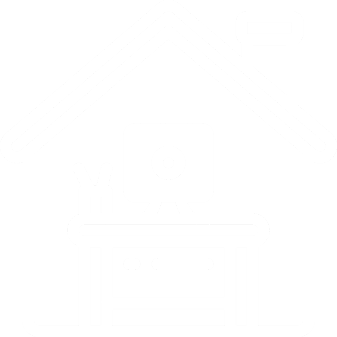 Home office desk with computer icon